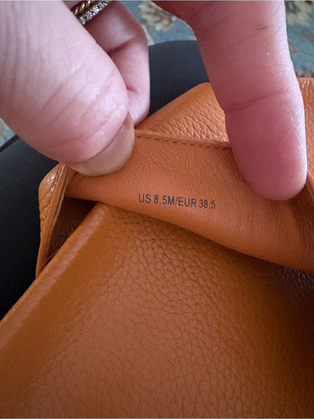 Vince leather orange slides sandals 8.5 - Picture 5 of 6
